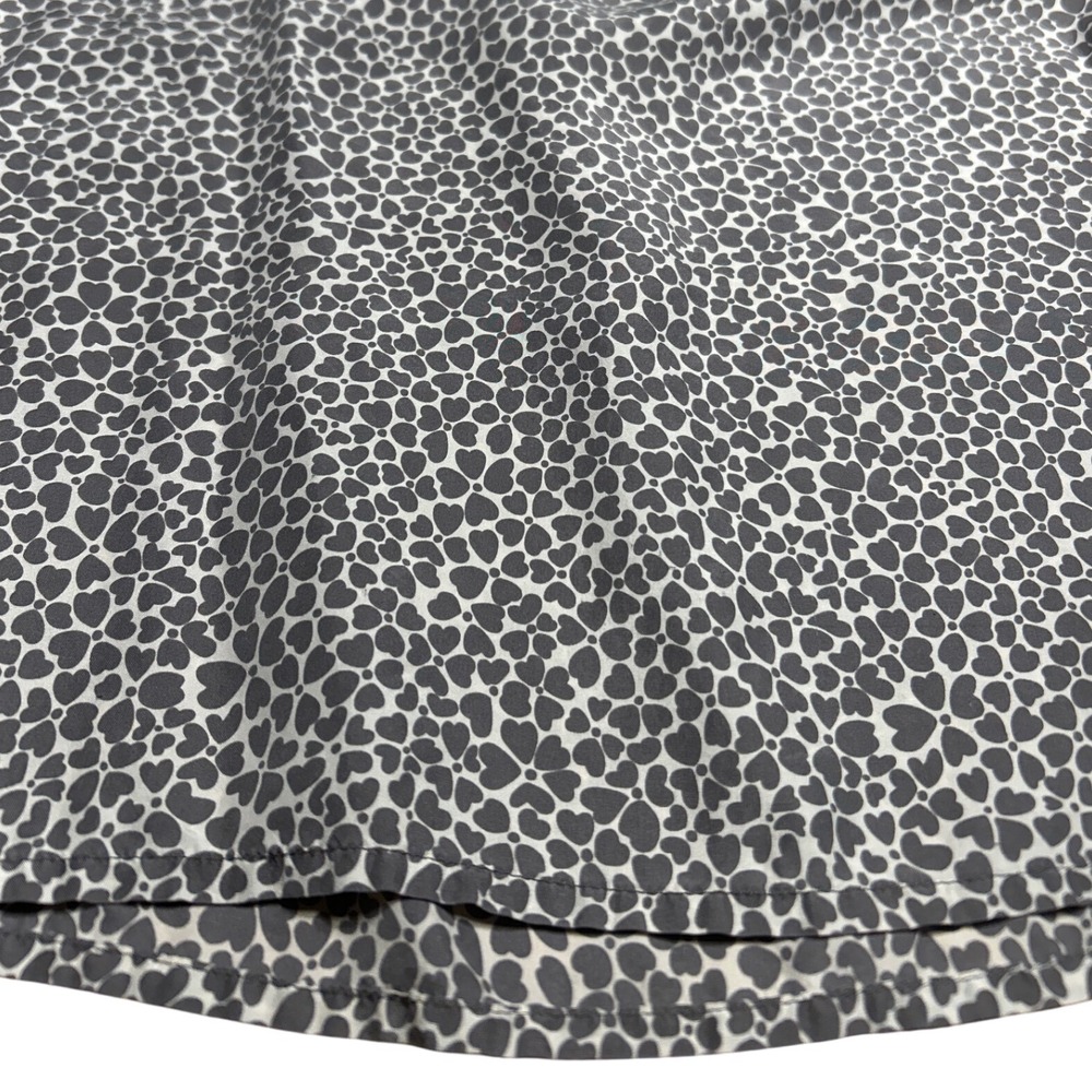 J. Crew 90's Silk Ruffle Heart Print Sleeveless Blouse Women's Size‎ M - Picture 3 of 5